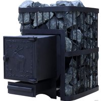 Банная печь ComfortProm Чугун Премиум 26м3, чугунная дверь