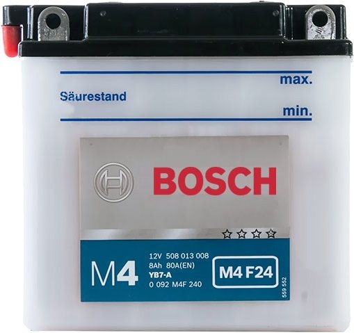 

Мотоциклетный аккумулятор Bosch M4 YB7-A 508 013 008 (8 А·ч)