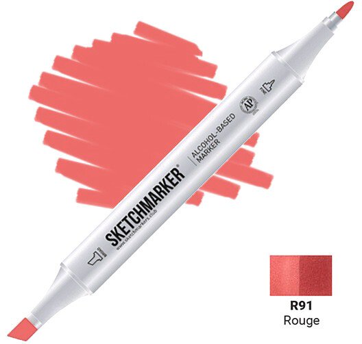 

Маркер художественный Sketchmarker Двусторонний R91 SM-R91 (румяна)