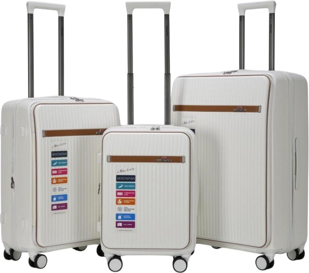 

Чемодан-спиннер Mironpan 2504 77 см (молочный)