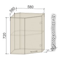 Шкаф навесной Интерлиния Компо ВШУ-720 (ваниль)