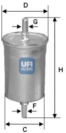 

Топливный фильтр UFI 3184300