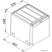 Система сортировки мусора Franke Cube 40 2x14 л