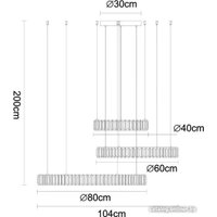 Подвесная люстра Divinare Barbara 1137/02 SP-106