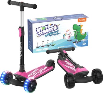 Трехколесный самокат Besrey BR-K402S (розовый)