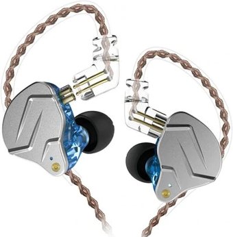 KZ Acoustics ZSN Pro (без микрофона, серебристый/синий)