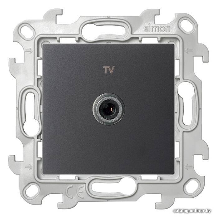 Розетка телевизионная Simon 2450477-038 (графит)