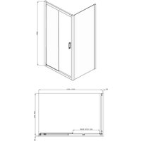 Душевой уголок Adema Гласс лайн Директ 120x90