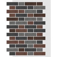 Декоративный кирпич АМК Тычок микс № 322 (серо-коричневый микс)
