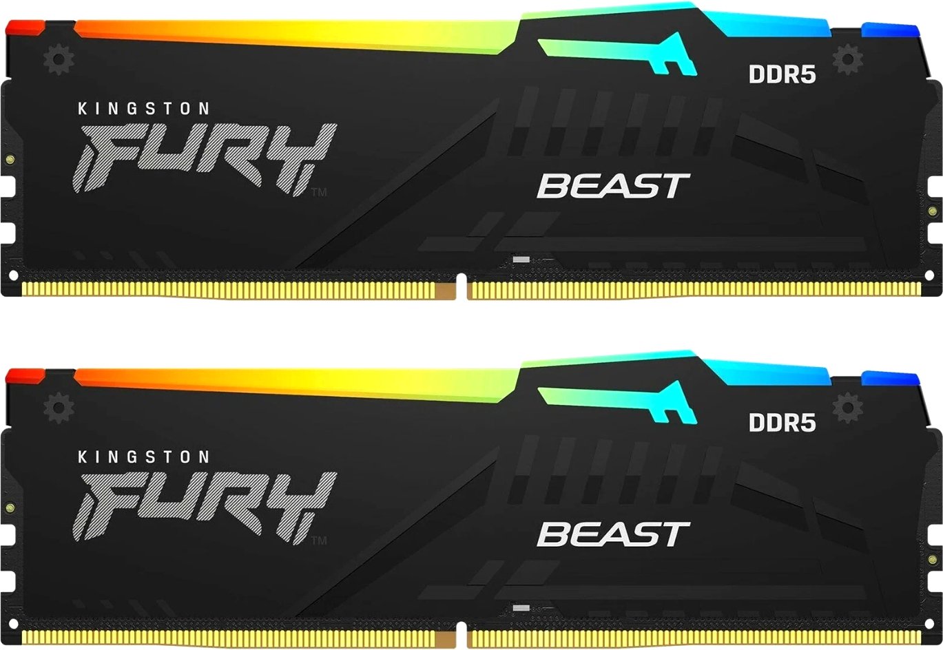 

Оперативная память Kingston FURY Beast RGB 2x32ГБ DDR5 6000МГц KF560C40BBAK2-64