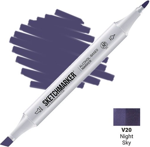 

Маркер художественный Sketchmarker Двусторонний V20 SM-V20 (ночное небо)