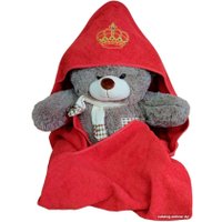 Полотенце с капюшоном Goodness Детское 100x100 (красный/заяц)