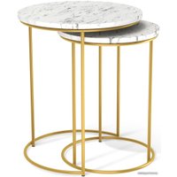 Журнальный столик Sheffilton SHT-CT7 (мрамор каррара белый/золото)
