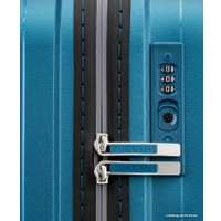 Чемодан-спиннер Puccini Buenos Aires 55 см (бирюзовый)