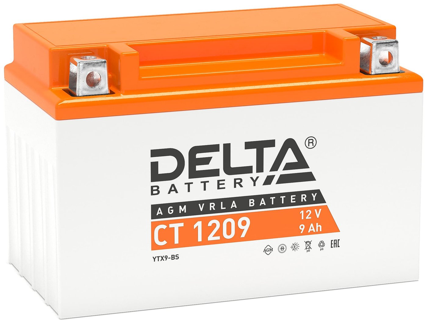 

Мотоциклетный аккумулятор Delta CT 1209 (9 А·ч)