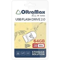 USB Flash OltraMax 330 64GB (белый)