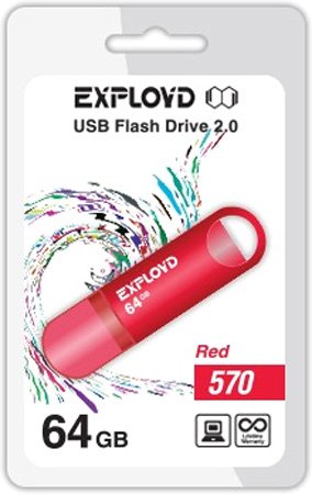 Exployd 570 64GB (красный) [EX-64GB-570-Red]