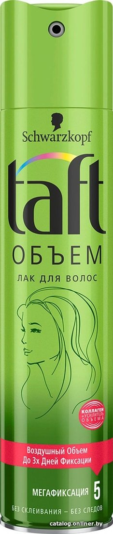 Лак Taft для волос Объем с коллагеном мегафиксации 225 мл