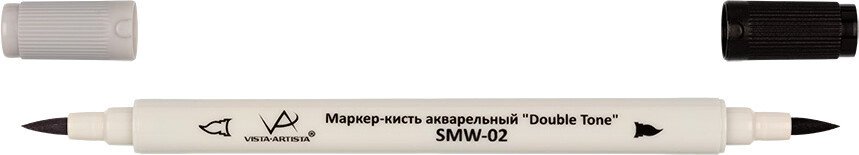 

Маркер художественный Vista-Artista Double Tone SMW-02 (14 черный графит)