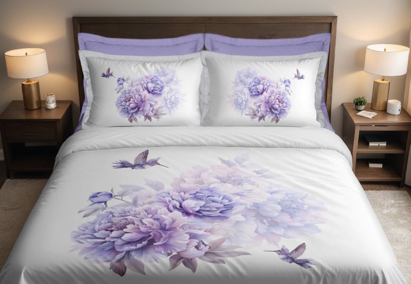 

Постельное белье ЧПТУП "АЛетто" Евро Колибри сирень