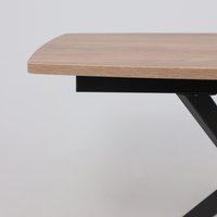 Кухонный стол AksHome Twist (дуб табачный/черный)