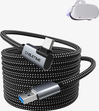 Кабель Cabletime CA43N USB3.0 VR для Oculus Quest 2 CT-VRC-AG3 (3 м, черный)