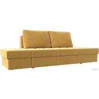 Модульный диван Лига диванов Сплит 119963 (микровельвет желтый)