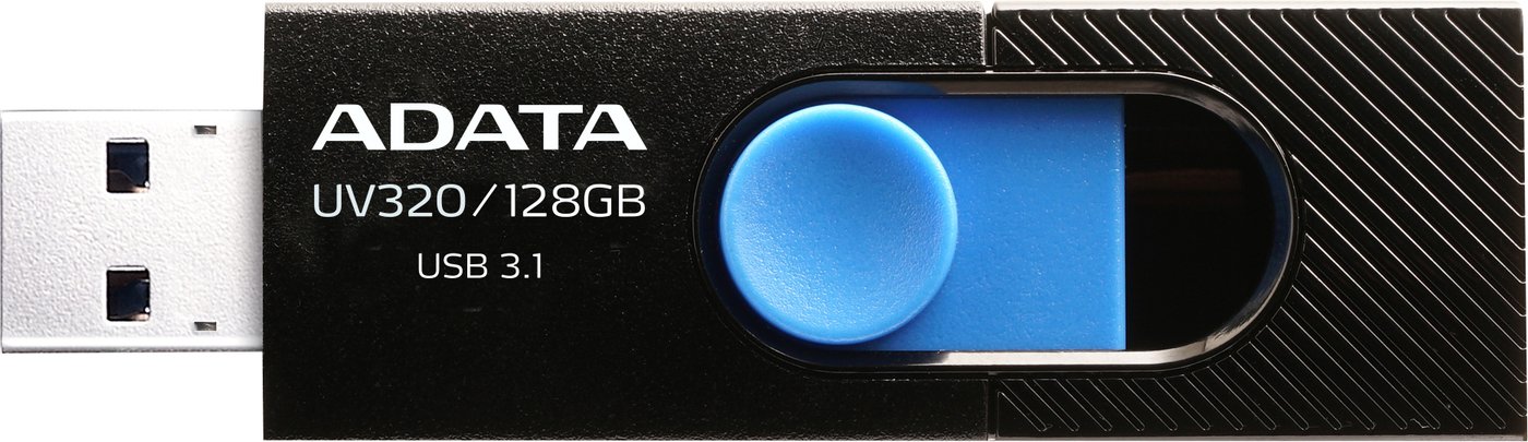 

USB Flash ADATA UV320 128GB (черный/голубой)