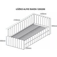 Кровать с выдвижным спальным местом Signal Alfie Raven 24 120/200 (бежевый)