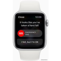 Умные часы Apple Watch Series 4 40 мм (алюминий серебристый/белый)