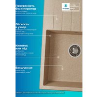 Кухонная мойка Polygran Deka 700 (песочный)