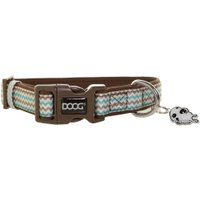 Ошейник Doog Benji COLBBZ-S (коричнево-голубой зигзаг)