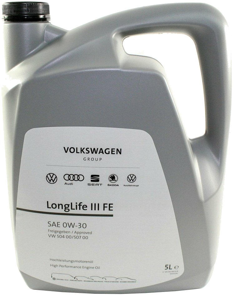 

Моторное масло AUDI/Volkswagen Longlife III FE 0W-30 5л GS55545M4