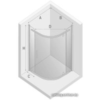 Душевой уголок NEW TRENDY New Comfort 80x80 K-0434 (прозрачное стекло)