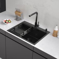 Кухонная мойка ARFEKA ECO AR мойка 600*500, коландер, дозатор Black Decor