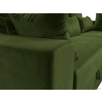 Угловой диван Mebelico Майами 15 114901 (правый, микровельвет, зеленый)