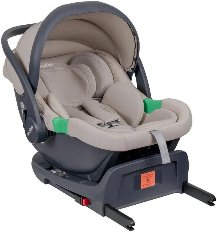 Детское автокресло Indigo Minky I-Size с базой (бежевый)