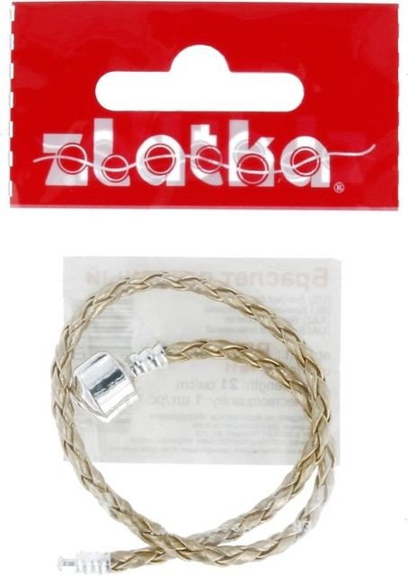 

Набор для рукоделия Zlatka Браслет плетеный RBL-01 21 см (№11 золото металлик)