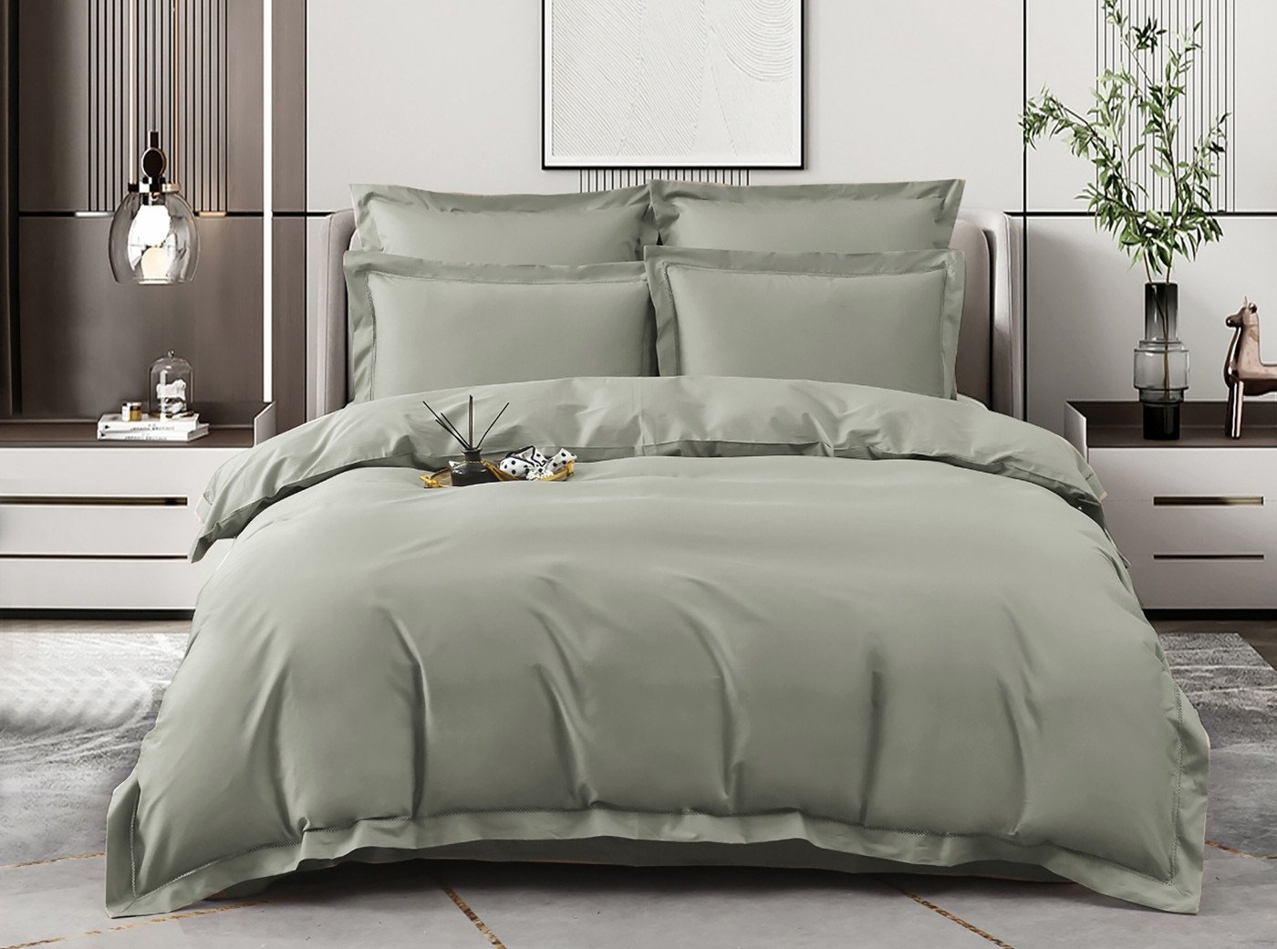 

Постельное белье Sofi De MarkO Изольда 1.6 1.6-1013И (оливковый)