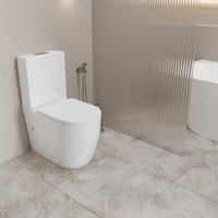 Унитаз напольный Lauter Rimless 21D2202 + гигиенический душ Rainix 21LT7713MW