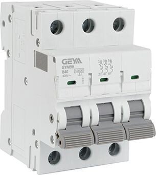 

Выключатель автоматический GEYA GYM9H-3P-40B 3P 40A B 10kA 3M GYM9H3P40B