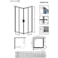 Душевой уголок Radaway Alienta Black D 80x100x190 10258010-54-01