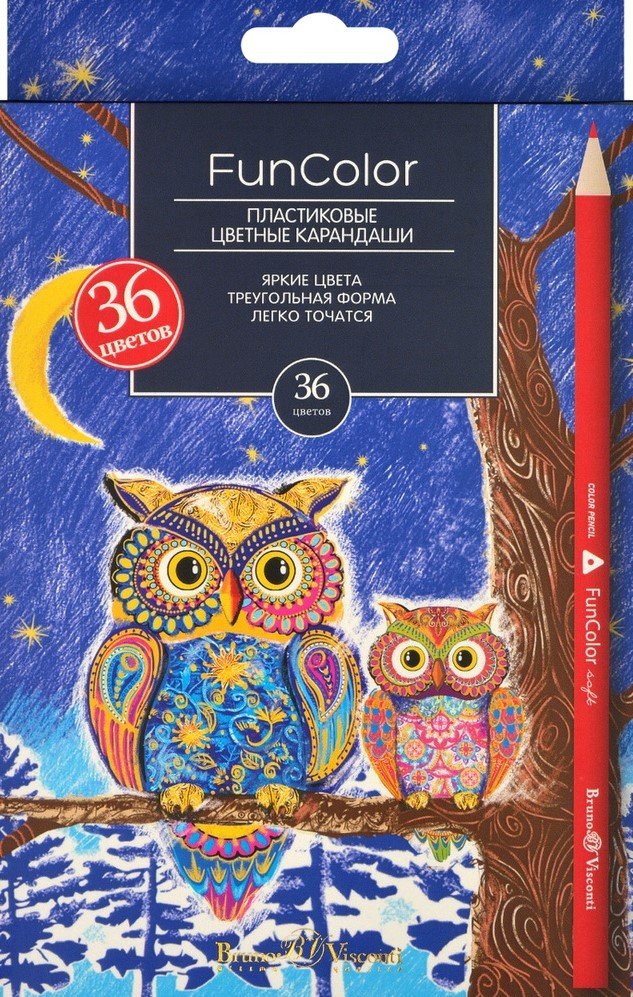 

Набор цветных карандашей Bruno Visconti Funcolor 30-0083 (36 цв)