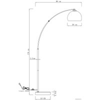 Торшер Moderli Arco V10994-F