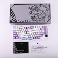 Клавиатура Ajazz AKS075 (белый/фиолетовый, Ajazz Flying Fish)