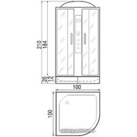Душевая кабина River Dunay 100/26 TH