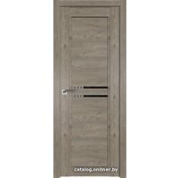 Межкомнатная дверь ProfilDoors 2.75XN R 70x200 (каштан темный, стекло черный триплекс)