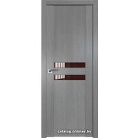 Межкомнатная дверь ProfilDoors 2.03XN L 70х200 (грувд серый, стекло lacobel коричневый лак)