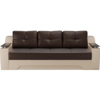 Диван Лига диванов Сенатор 102767 (экокожа, коричневый/бежевый)