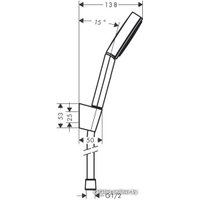 Душевой гарнитур  Hansgrohe Pulsify 105 1jet 24301670 (черный матовый)